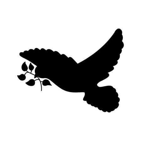 peace dove with olive branch vector illustration designのイラスト素材