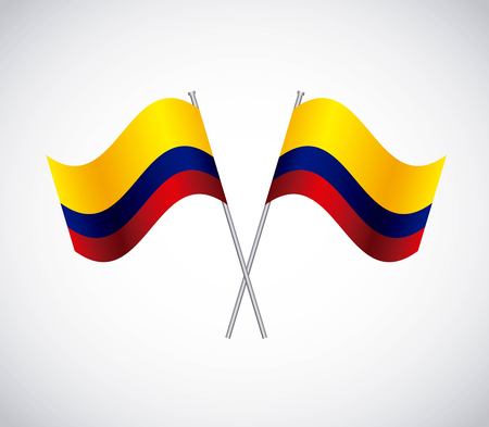 colombian flag colorful icon vector illustration designのイラスト素材