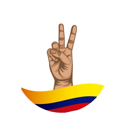 colombian peace hands symbol vector illustration designのイラスト素材