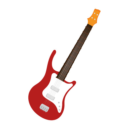 electric guitar musical instrument. music sound technology device. vector illustrationのイラスト素材