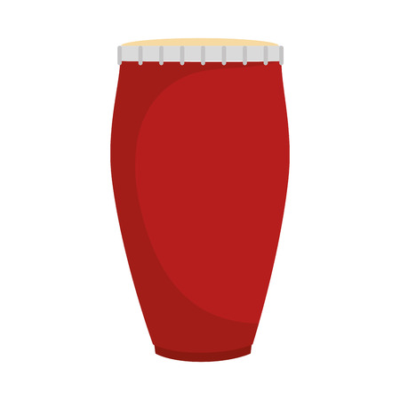 red conga drum wooden musical instrument. vector illustrationのイラスト素材
