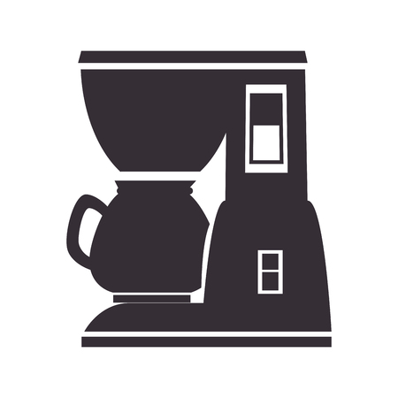 coffee maker machine, domestic electronic kitchen utensils. vector illustrationのイラスト素材