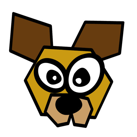 dog mascot character funny vector illustration designのイラスト素材