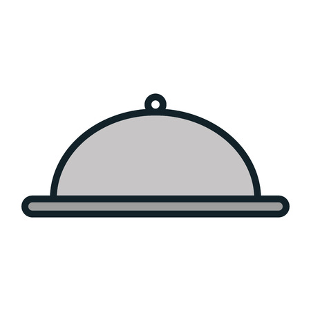 platter restaurant metal waiter plate service catering vector illustrationのイラスト素材