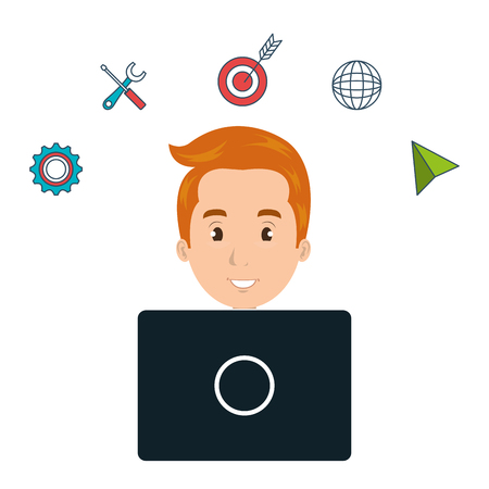 search engine optimization icon vector illustration designのイラスト素材