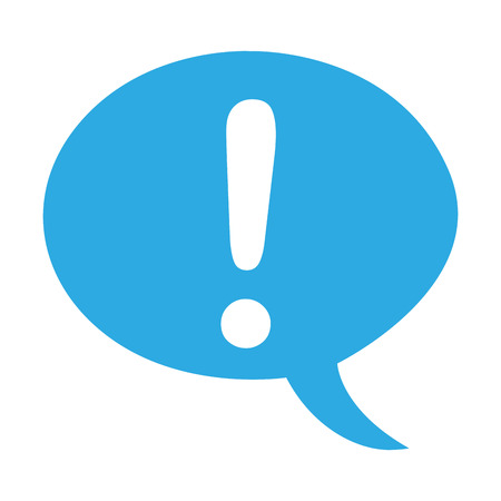 alert symbol speech bubble vector illustration designのイラスト素材