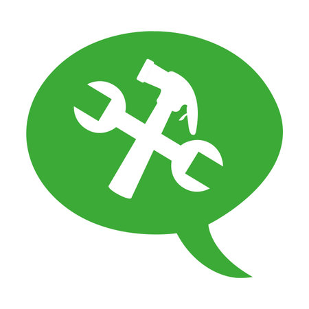 hammer and wrench tool metal icon vector illustration designのイラスト素材