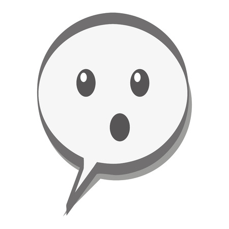 speech bubble face vector illustration designのイラスト素材