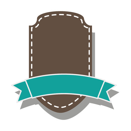 elegant frame with ribbon icon isolated vector illustration designのイラスト素材