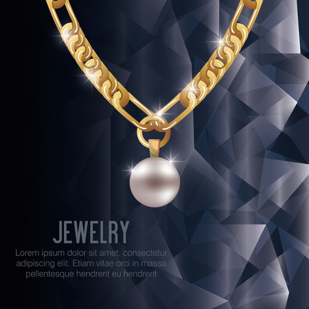 icon necklace gold gem isolated vector illustrationのイラスト素材