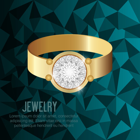 icon ring gold gem isolated vector illustrationのイラスト素材