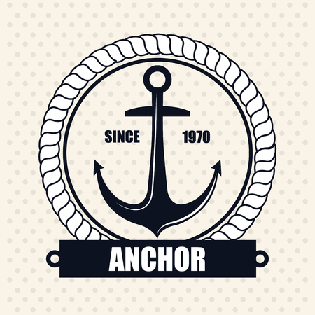 icon nautical label emblem isolated vector illustrationのイラスト素材