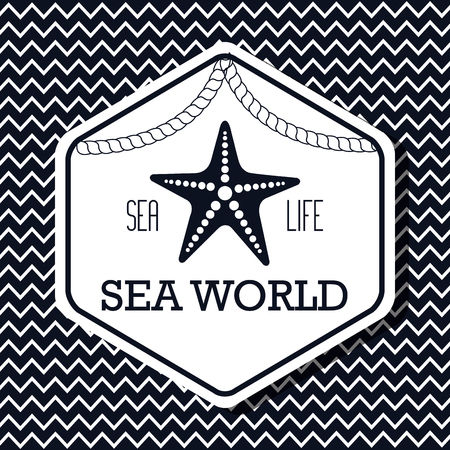 sea world life isolated vector illustrationのイラスト素材