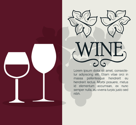 wine label design isolated vector illustration eps10のイラスト素材