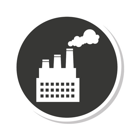 build plant factory pollution icon vector illustration designのイラスト素材