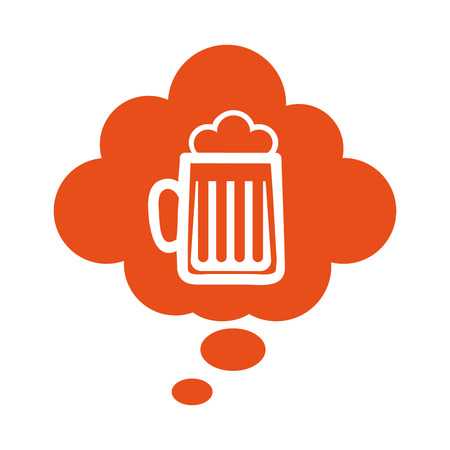 beer drink bar isolated vector illustration designのイラスト素材