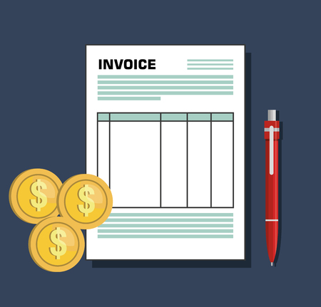 icon invoice form design vector illustrationのイラスト素材