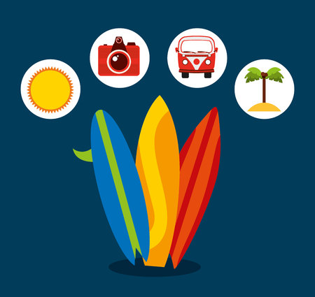 best summer vacation holiday vector illustration designのイラスト素材