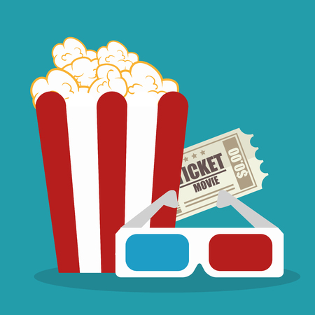 icon pop corn cinema design vector illustrationのイラスト素材