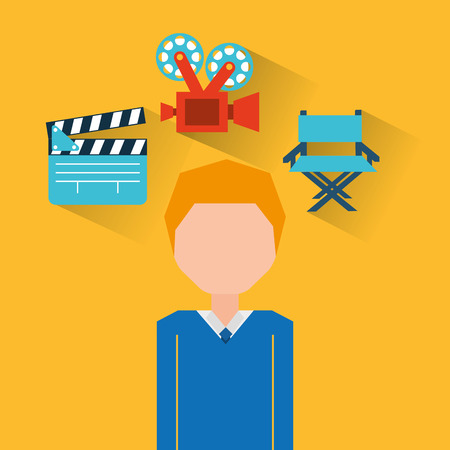 cinema entertainment flat icon vector illustration designのイラスト素材