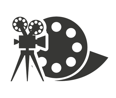 reel tape with cinema icon vector illustration designのイラスト素材