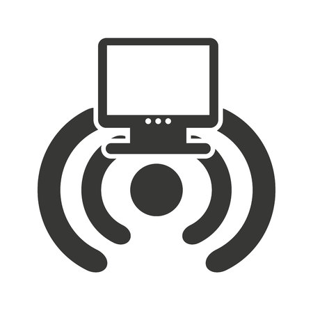 wifi waves signal with icon vector illustratioのイラスト素材