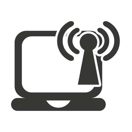 wifi waves signal with icon vector illustratioのイラスト素材