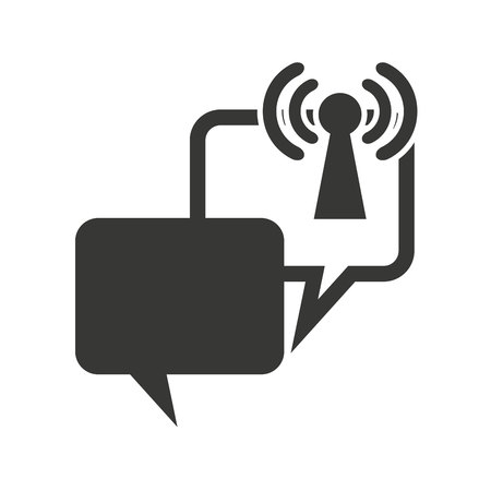 wifi waves signal with icon vector illustratioのイラスト素材