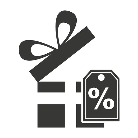 gift box with commercial isolated icon vector illustration designのイラスト素材