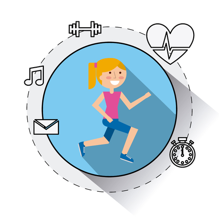 smartwatch wearable technology icons vector illustration designのイラスト素材