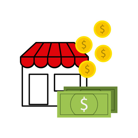 commercial marketing flat icons vector illustration designのイラスト素材