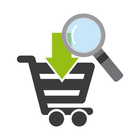 electronic commerce flat set icons vector illustration designのイラスト素材