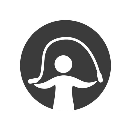 human silhouette exercising icon vector illustration designのイラスト素材