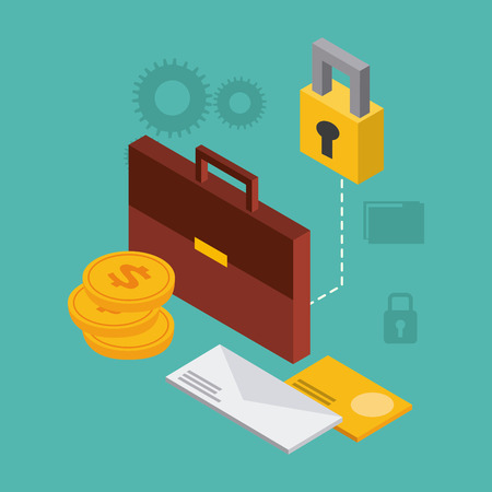 business set isometrics icons vector illustration designのイラスト素材