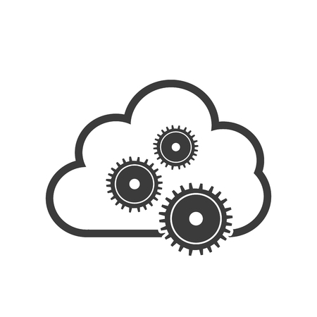cloud computing data center isolated icon vector illustration designのイラスト素材