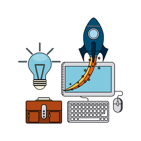 search engine optimization flat icons vector illustration designのイラスト素材