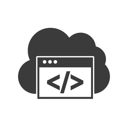 cloud computing with seo icon vector illustration designのイラスト素材