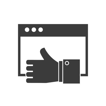 template windows with social media icon vector illustration designのイラスト素材