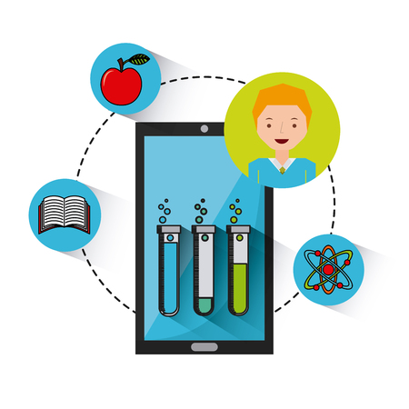 data science online flat icons vector illustration designのイラスト素材