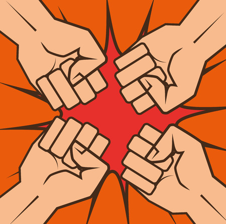 boxing championship punch isolated vector illustration eps 10のイラスト素材