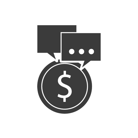 speech bubbles with finance icon vector illustration designのイラスト素材