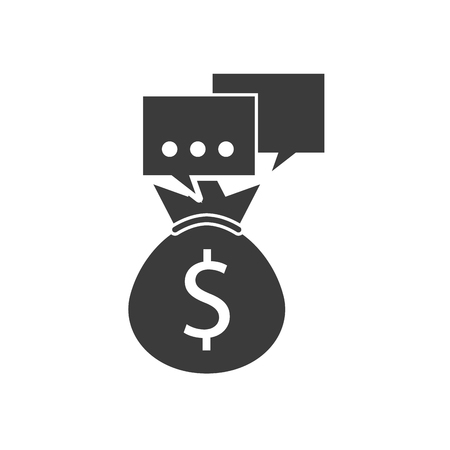 speech bubbles with finance icon vector illustration designのイラスト素材