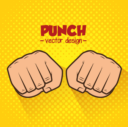 boxing championship punch isolated vector illustrationのイラスト素材