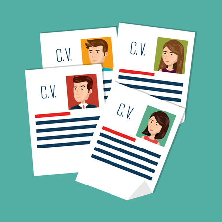 human resources recruit hired design isolated vector illustration eps 10のイラスト素材