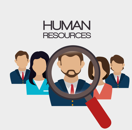 human resources recruit search design isolated vector illustration eps 10のイラスト素材