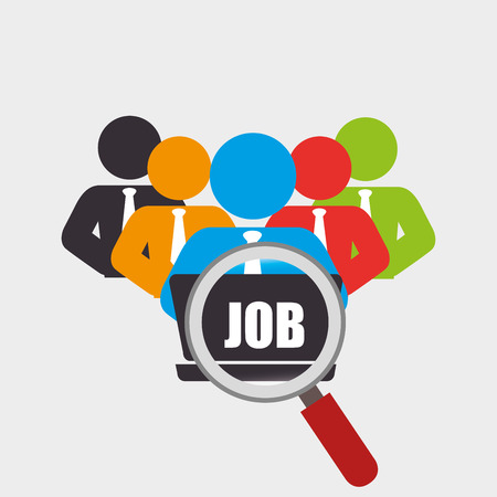 human resources recruit search design isolated vector illustration eps 10のイラスト素材