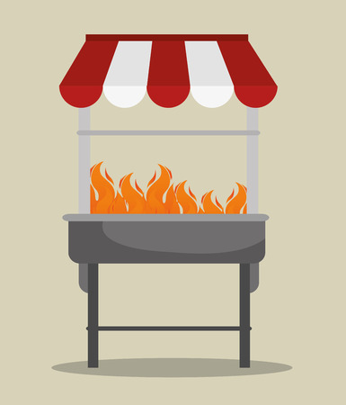 grills menu beef beer design isolated vector illustration eps 10のイラスト素材