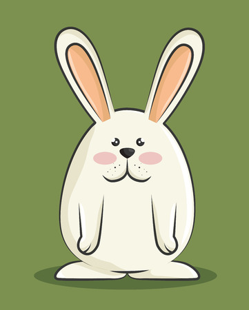 cartoon icon rabbit design isolated vector illustration eps 10のイラスト素材