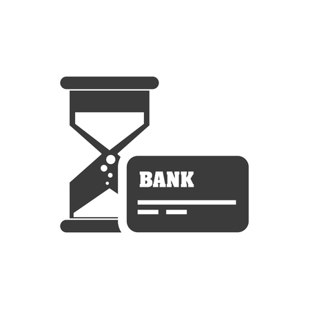 hourglass with finance icon vector illustration designのイラスト素材