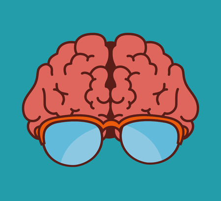 cartoon brain idea creative design isolated vector illustrationのイラスト素材